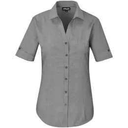Ladies Short Sleeve Northampton Shirt Black Front